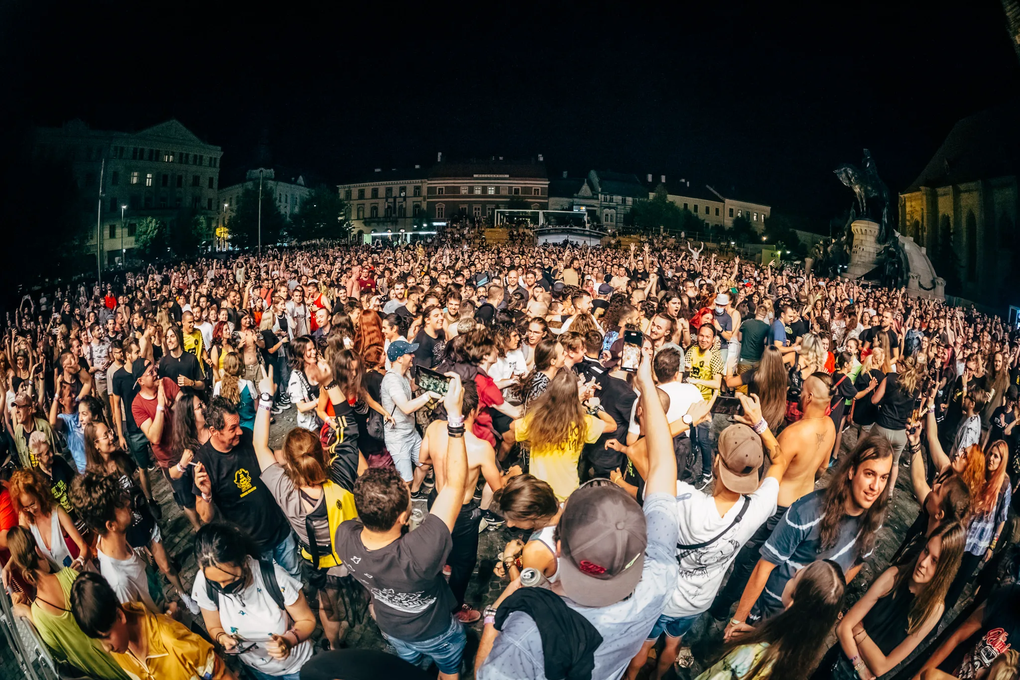 Public la un eveniment în aer liber